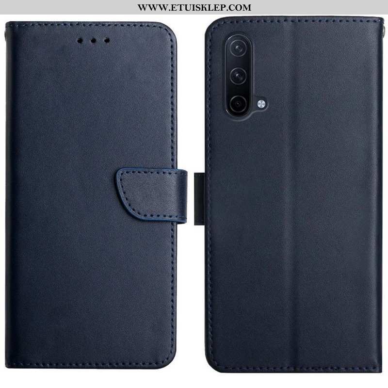 Etui Folio do OnePlus Nord CE 5G Prawdziwa Skóra Nappa